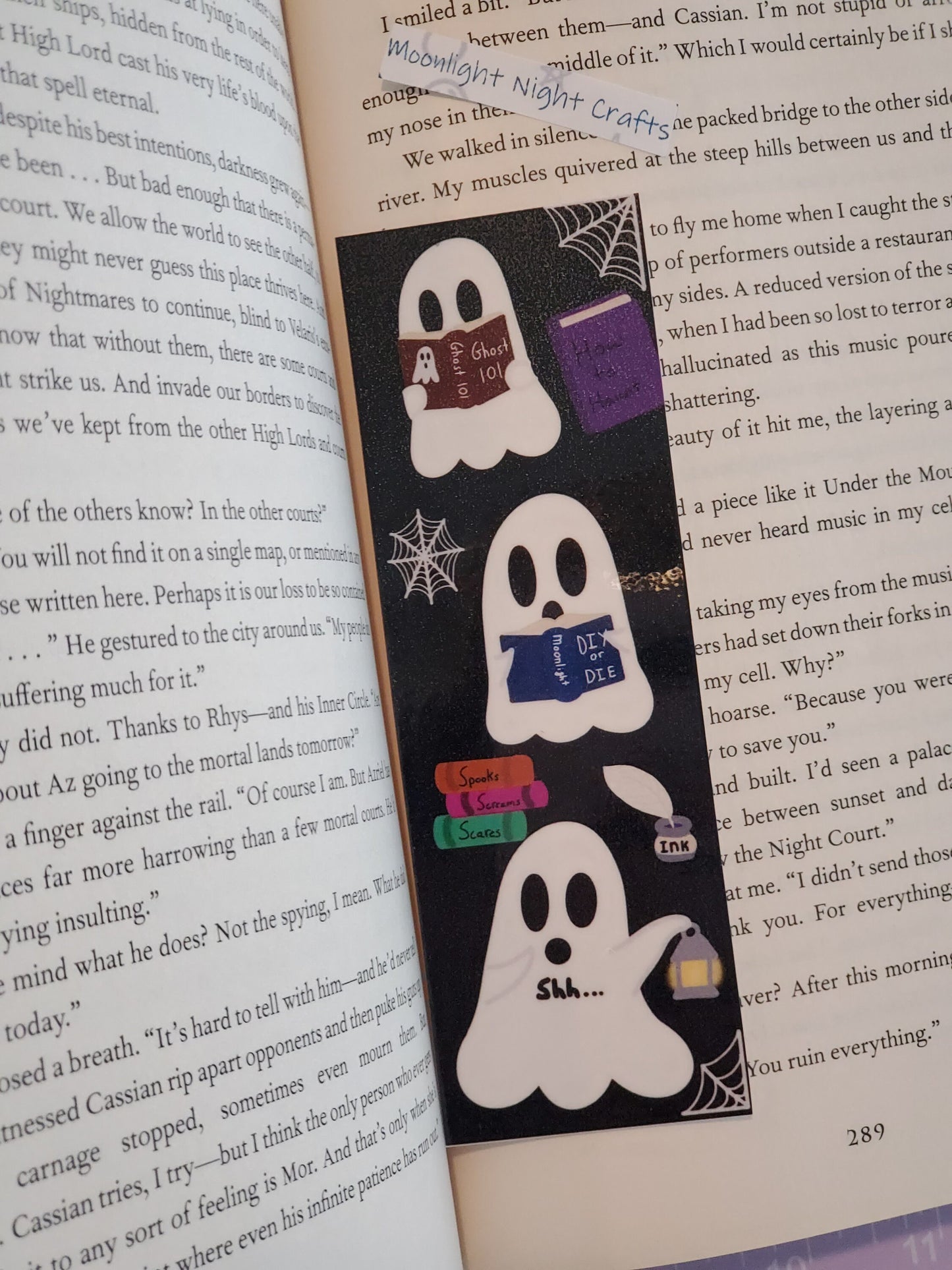 Happy Haunts Bookmark, Halloween 2021, Spooky Spirits, Witchy Books Bookmarker, Haunted Library, Ghosts and Spooks