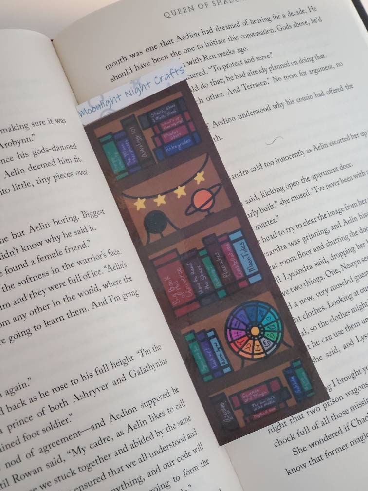 Astrology Bookmark, Stars, Books, Fantasy Library, Witch Bookshelf