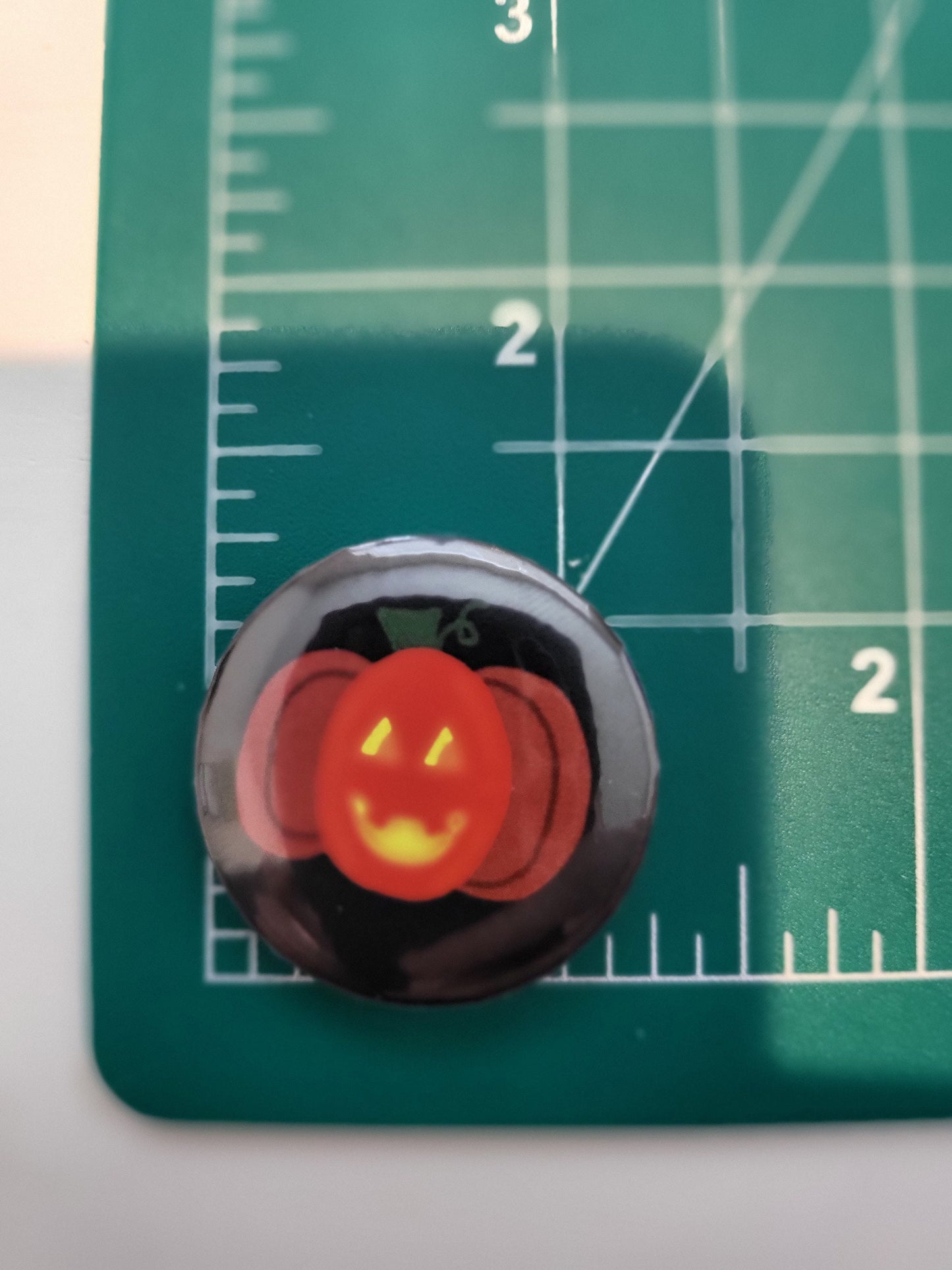 Pumpkin Jack-O-Lantern Pinback Button, Badge, Pin Button