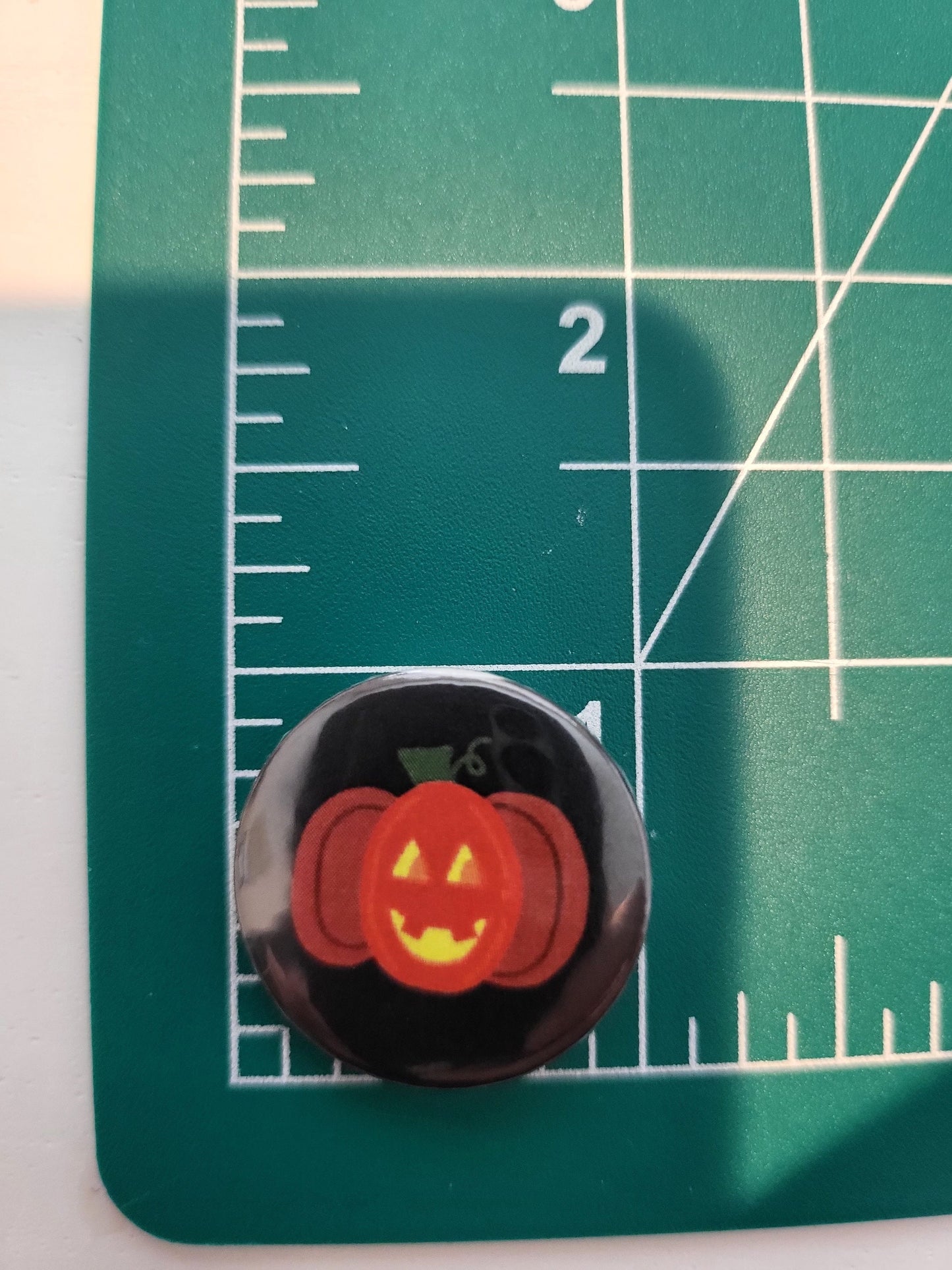 Pumpkin Jack-O-Lantern Pinback Button, Badge, Pin Button