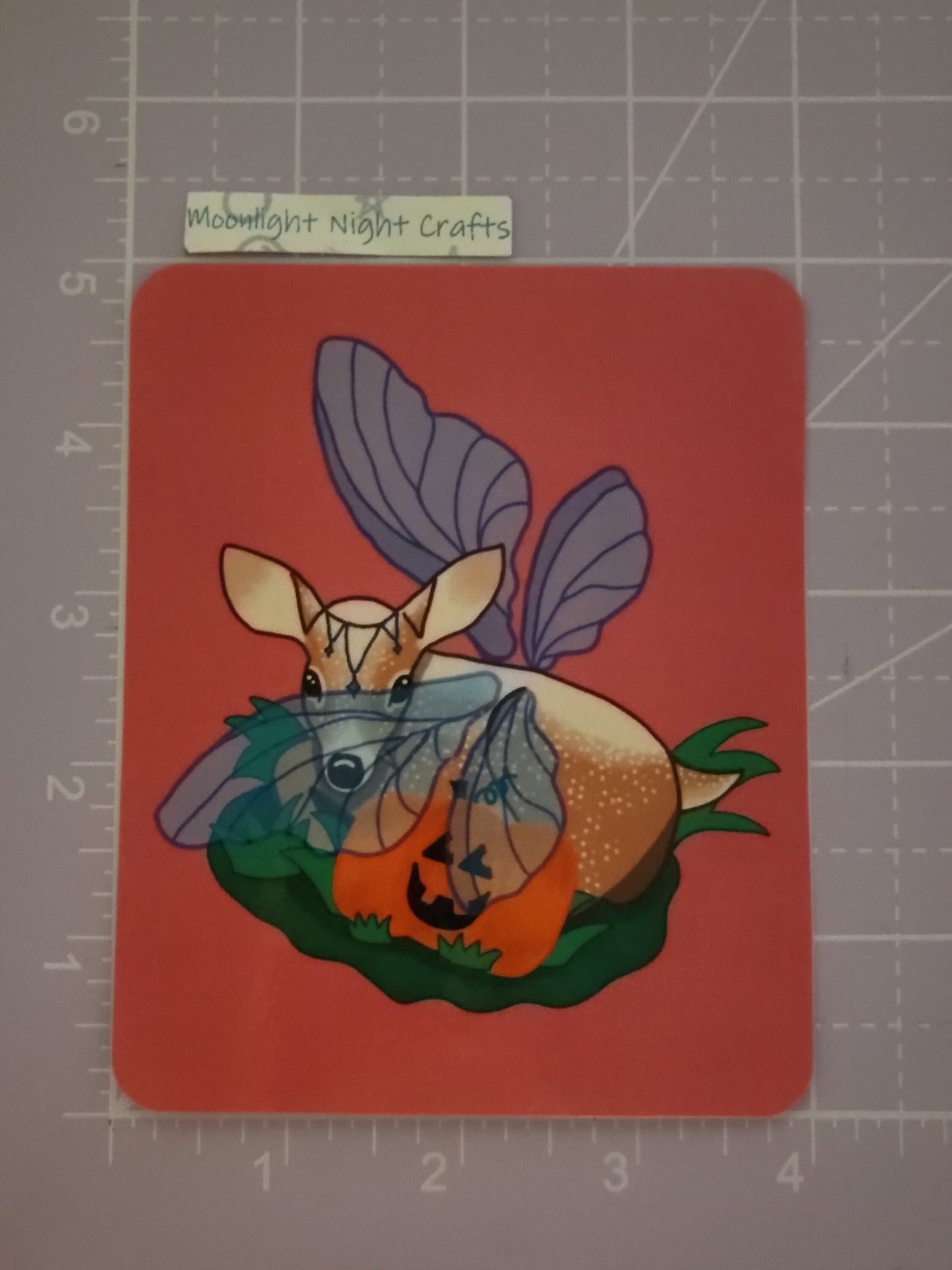 Fairy deer digital art print, Halloween 2022 collection