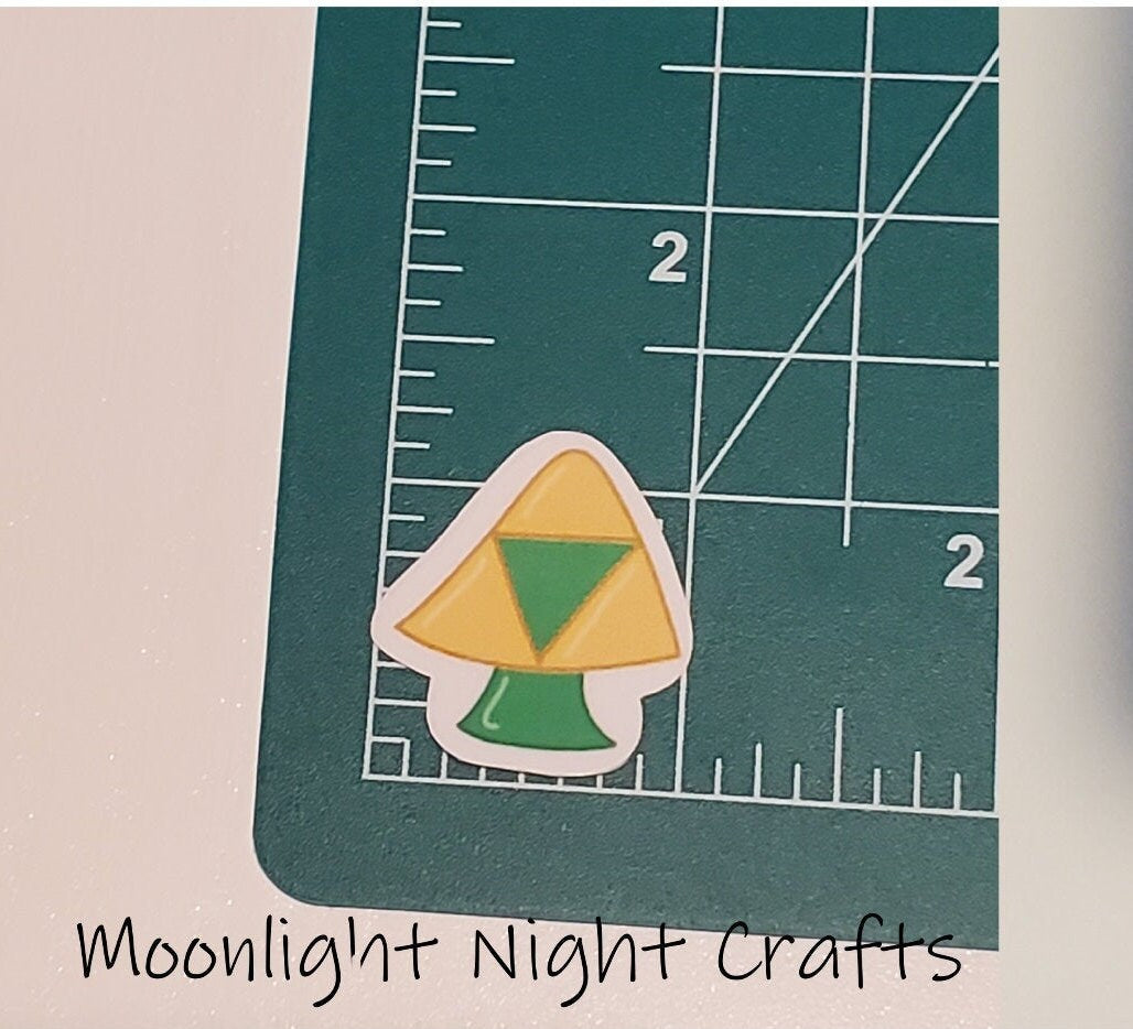 Triple Power Mushroom Sticker, Triforce Sticker