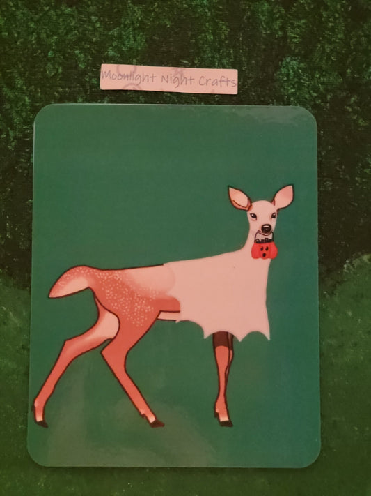 Ghost deer digital art print, Halloween 2022 Collection