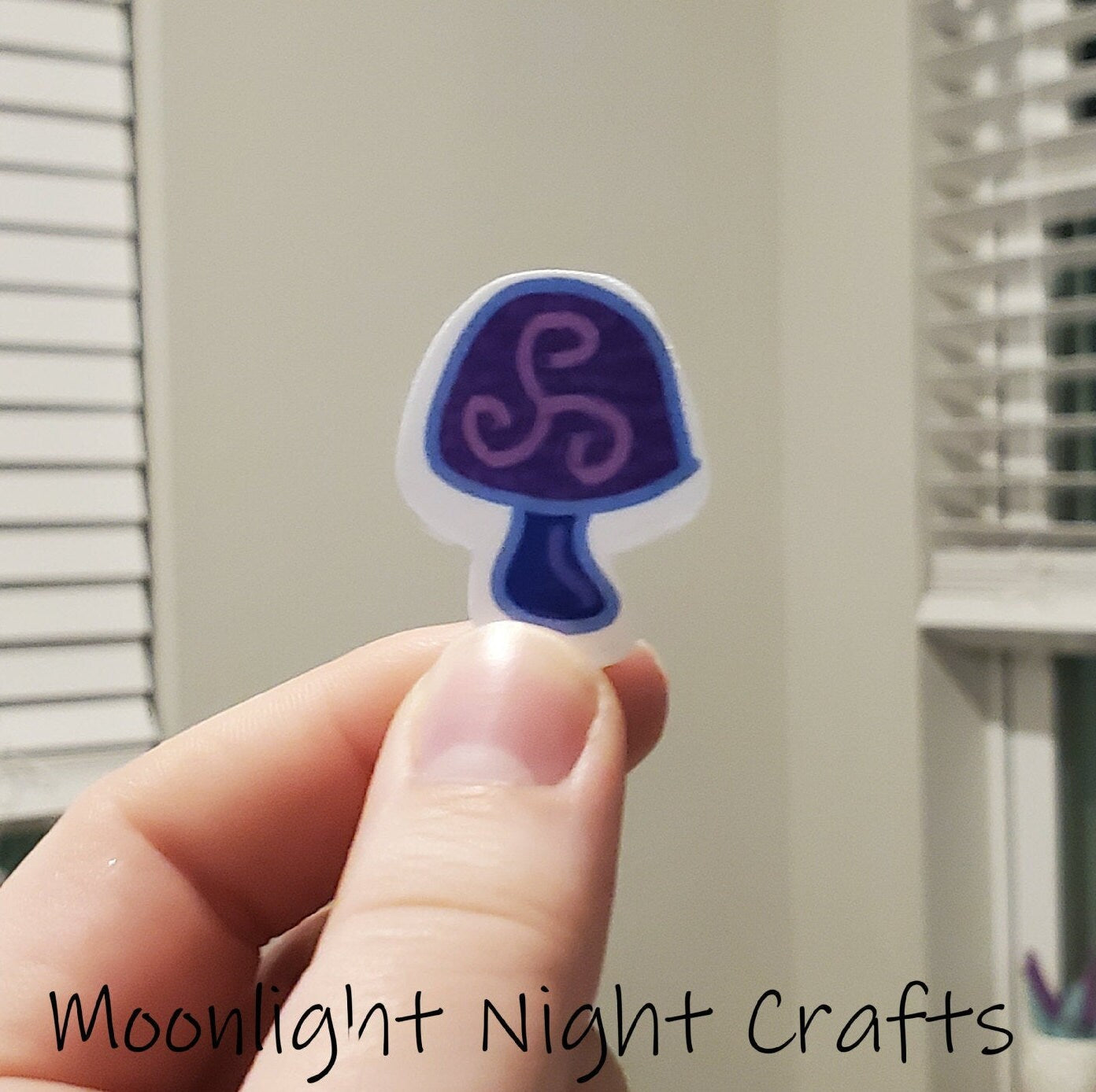 Spiral Mushroom Sticker, Celtic Sticker
