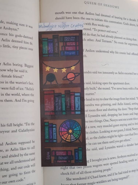 Astrology Bookmark, Stars, Books, Fantasy Library, Witch Bookshelf