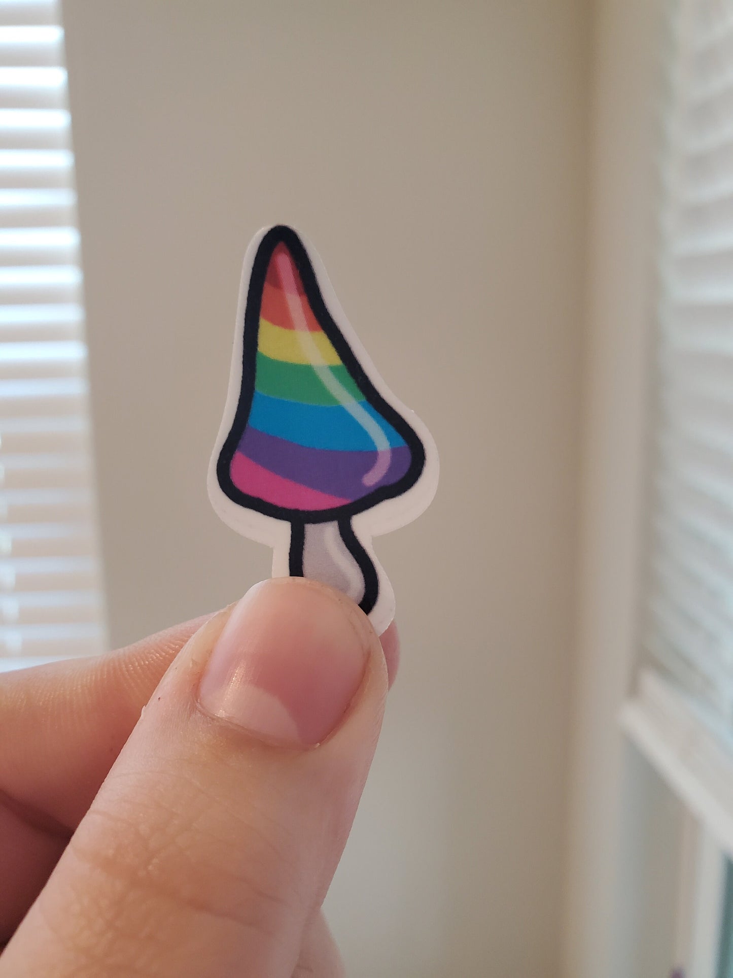 Rainbow Mushroom Sticker, Pride Mushroom, LGBTQIA+ Mushroom